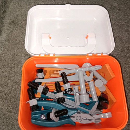Children's toolboxes used with tools, set of two