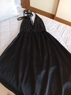 Dress black long like new, size M 38 10