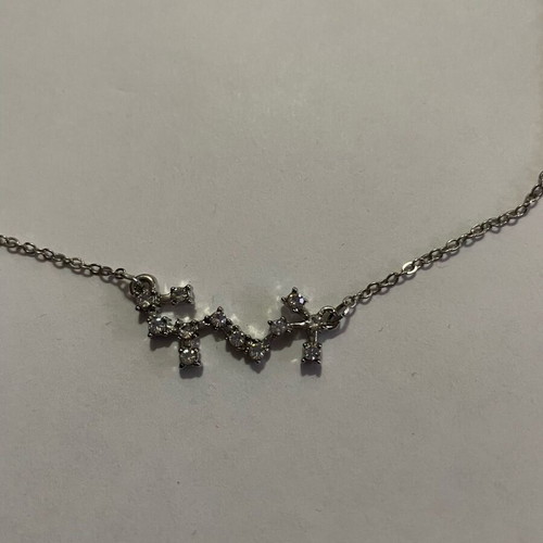 Necklace with Scorpio constellation new, silver