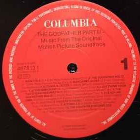 The Godfather Part III soundtrack record used
