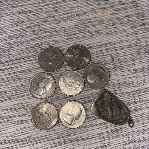 Foreign quarter dollar coins like new, Philadelphia-Denver, Nebraska and Virginia
