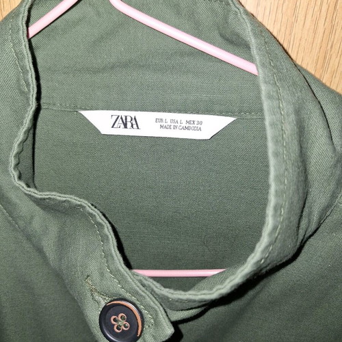 Zara cropped jacket khaki quilted like new EU 44