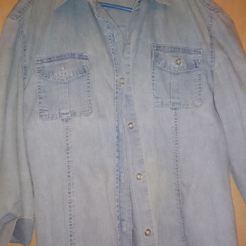 Missdolce women's jean shirt XXL like new, blue with 3/4 sleeves