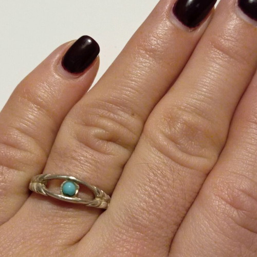 silver ring 925 with turquoise stone