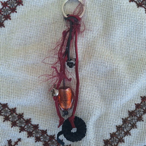 Handmade keychain made to order with cords and beads