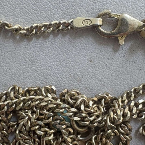 Silver 925 necklace with initial N like new