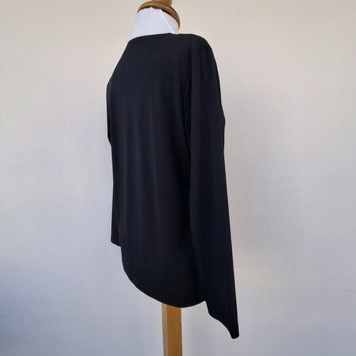 Blouse with decorative buttons like new, size 4, black and beige