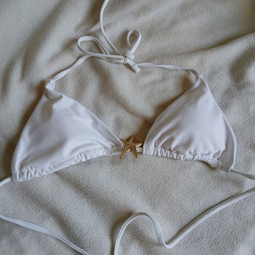 Women's bikini top new, size XS, white