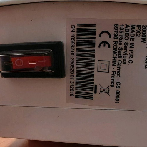 Equation KPT-2000B bathroom fan heater like new with remote control and illuminated display