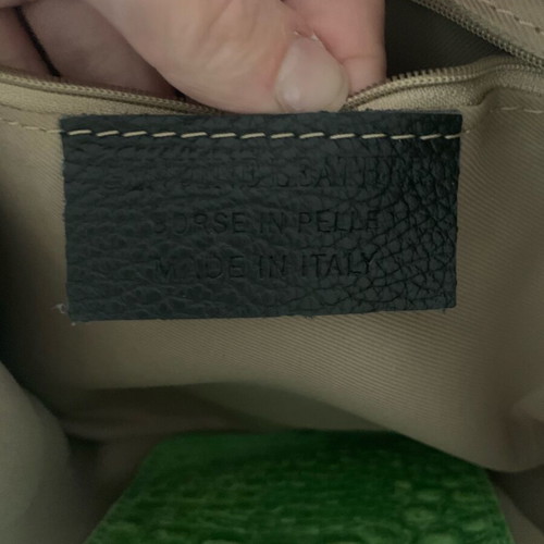 Green crossbody bag with fringes Haralas like new