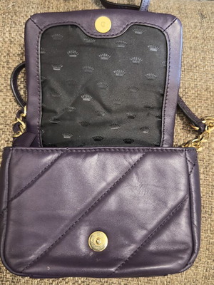 Juicy Couture shoulder bag new, purple and gold leather