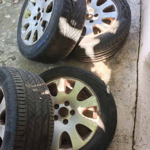 Audi 16 5x112 ET47 7j rims and tires used, set of 4 for Volkswagen Group
