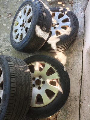 Audi 16 5x112 ET47 7j rims and tires used, set of 4 for Volkswagen Group