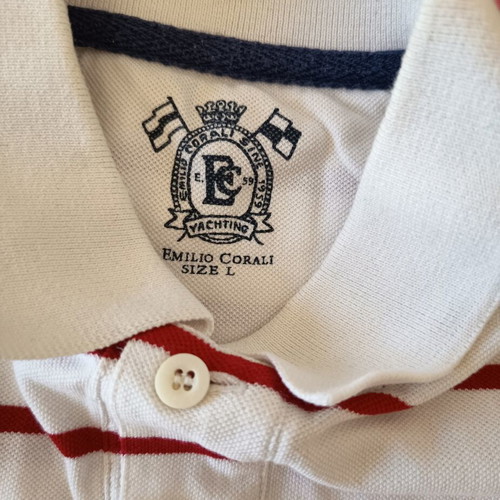 Striped shirt like new, white and red, size L