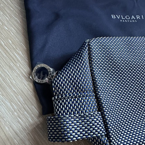 Bvlgari Beauty Pouch New, Gray and Blue