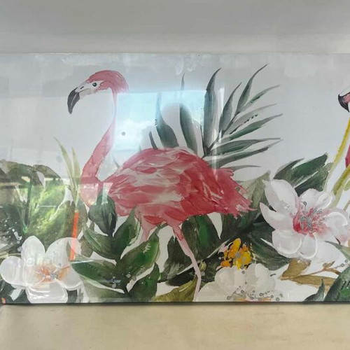 Inart Flamingo canvas painting 50x150 new