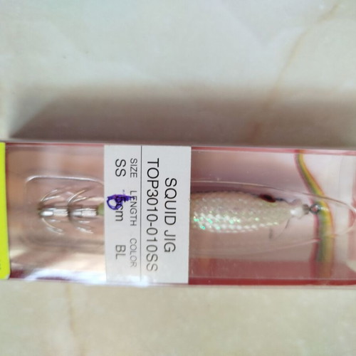 Top One squid jig 6 cm 3010--010SS BL new with glow body