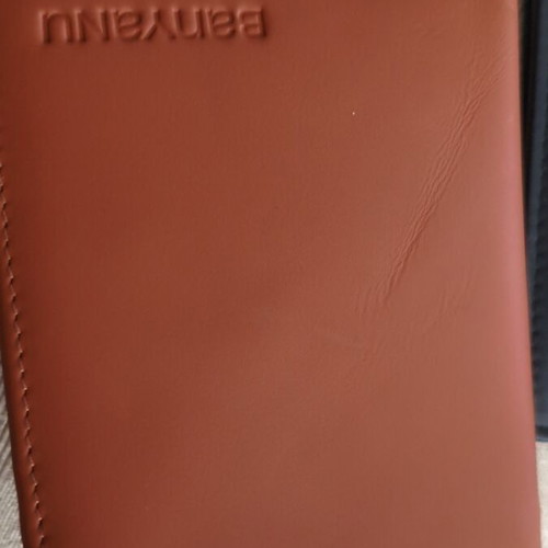 Leather wallet set new, black and brown, 2 pieces