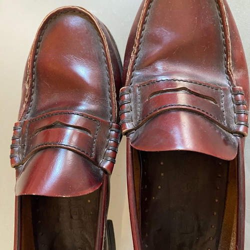 Texter men's leather moccasins like new, brown and red, size 41