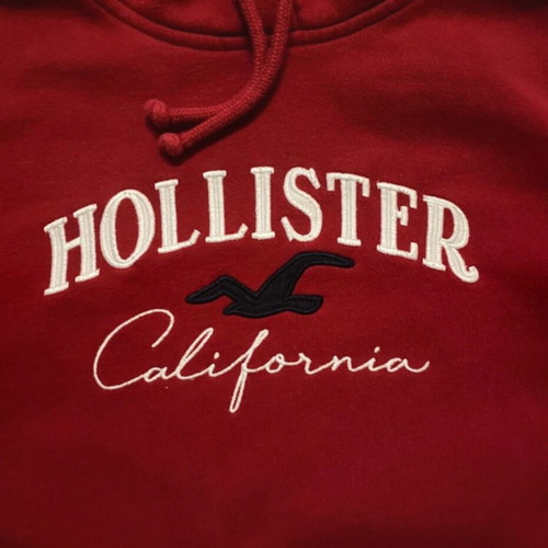 Hollister red women's hoodie almost new, size S