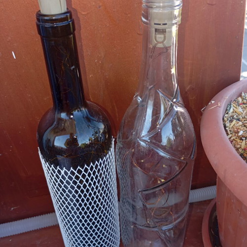 Decorative LED Bottle Lights set of two, used