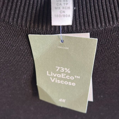 Knitted dress H&M black XS/S new, short-sleeve