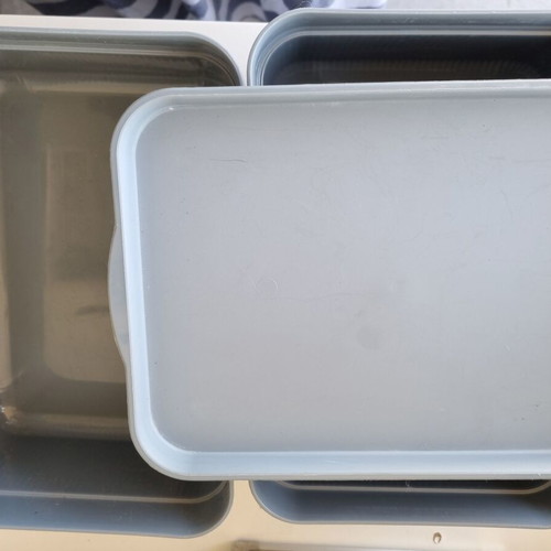Vicko plastic storage and organization boxes set of 2 with lids, grey