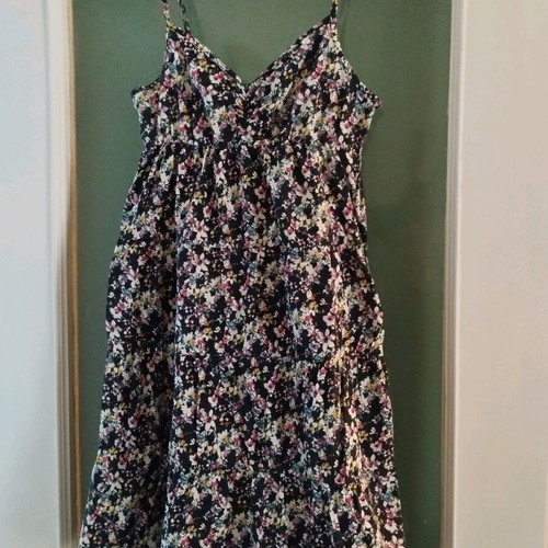 H&M Floral Cotton Dress Like New, Multicolor, Size S