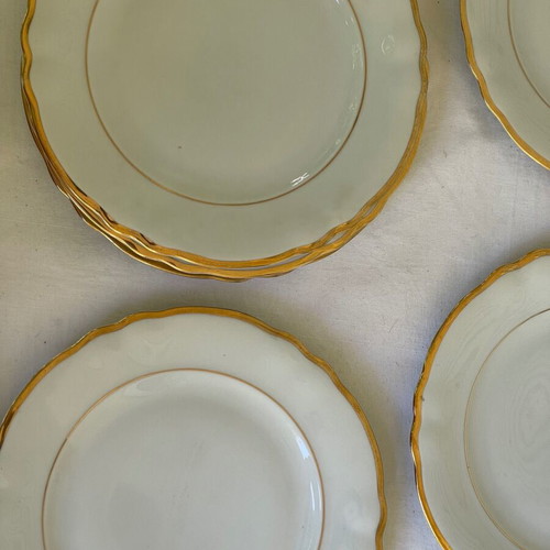 Gebruder Benedikt set of 18 used dessert plates porcelain antique