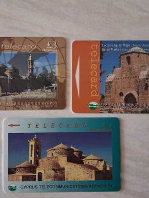 Phone cards used, pack of 15 from Greece and abroad