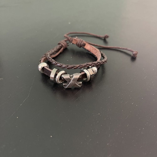 Leather bracelet, brown