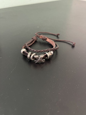 Leather bracelet, brown