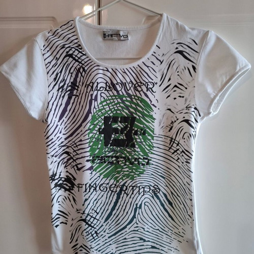 Activo White T-Shirt S with Graphic Print new