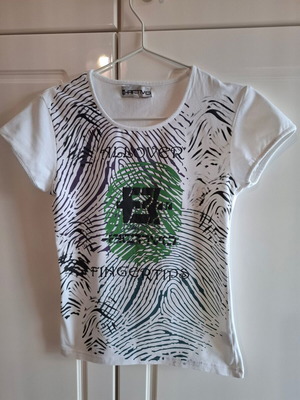 Activo White T-Shirt S with Graphic Print new