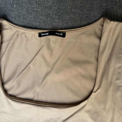 Sinsay sleeveless blouse beige, like new, size S