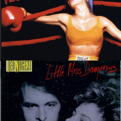 Ted Nugent vinyl records pack Little Miss Dangerous 1986 and If You Can't Lick 'Em 1988 like new