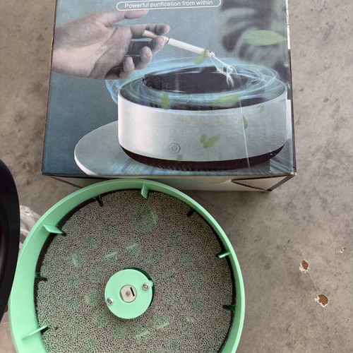 Self-Extinguishing Smokeless Ashtray new, smoke purifying design