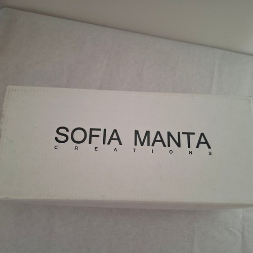 Sofia Manta Black Rocks leather flat sandals size 41 like new