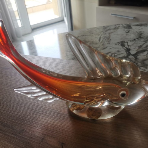 Murano glass female figure, handmade Italian vintage