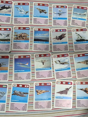 Superato Fighter Airplanes used, pack of 30 cards MIKA