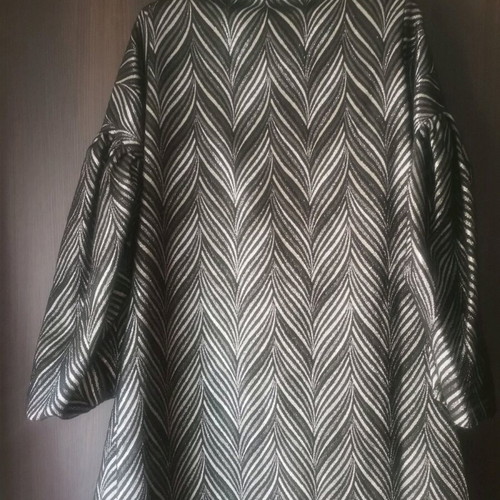 Women's coat new, black with silver details, size L