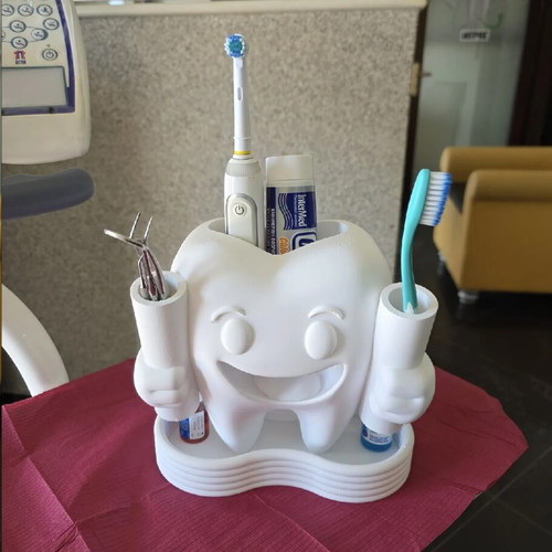 Handmade 3D Print Toothbrush and Toothpaste Holder New
