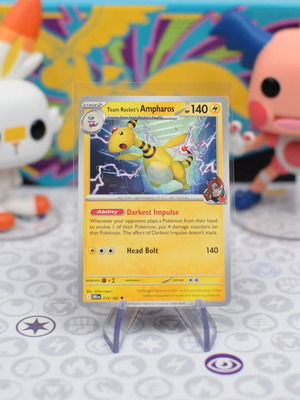 Pokémon Team Rocket's Ampharos κάρτα Destined Rivals DRI 074 NM