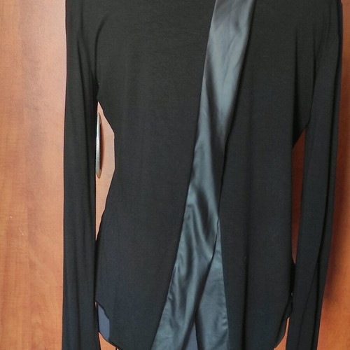 Black Long-Sleeve Eska Blouse "Everything is Possible" Like New