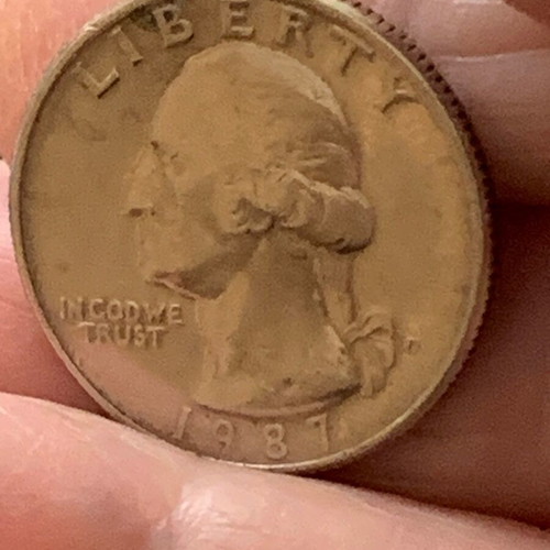 Quarter dollar coin 1987 like new