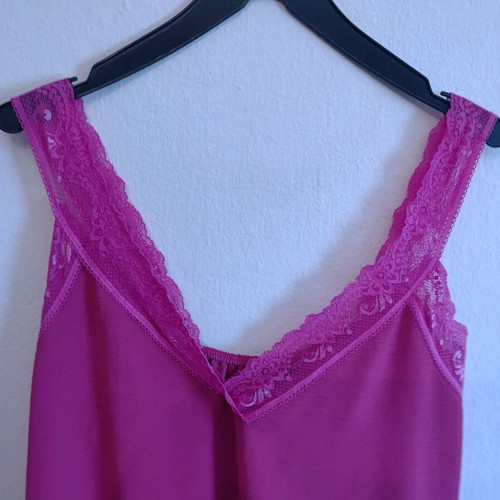 Women's top blouse with lace straps, magenta