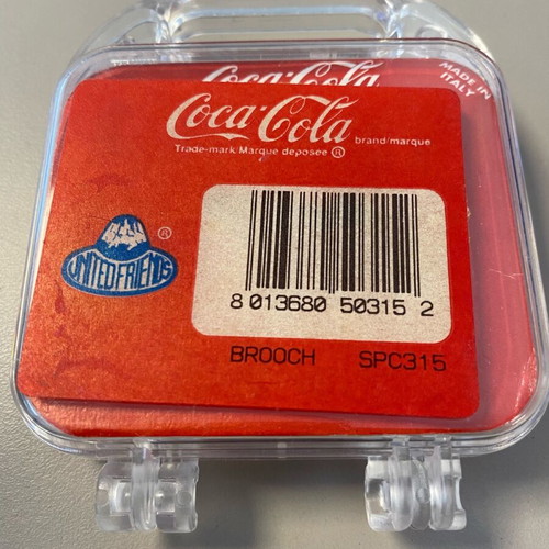 Collectible Coca Cola Jewelry Collection pin new, made in Italy