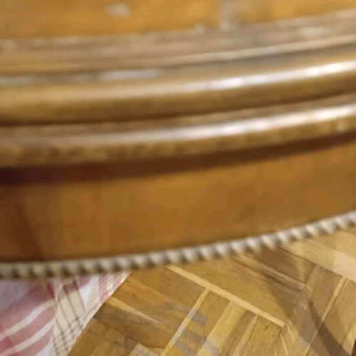 Antique folding table used that converts to round