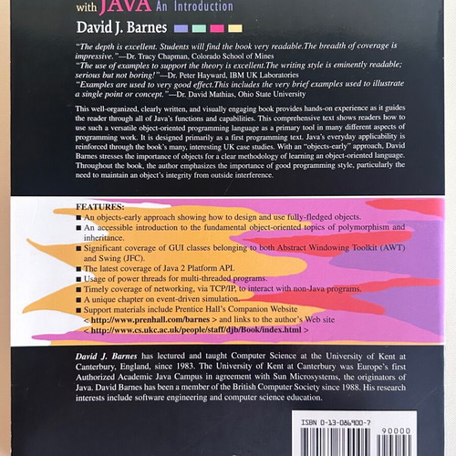 Object-Oriented Programming with JAVA new English book