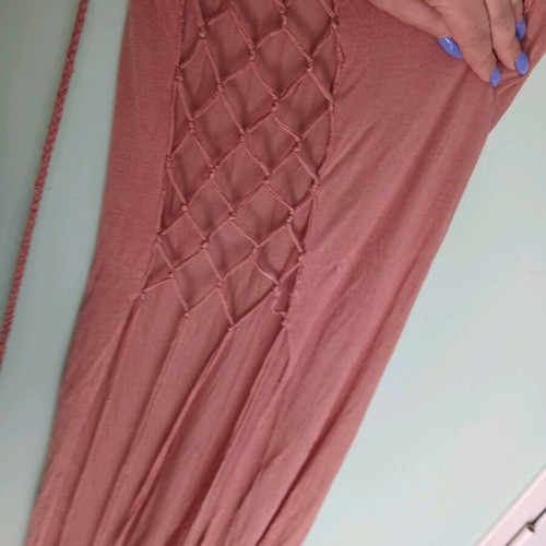 Minkpink maxi dress size M like new, beige